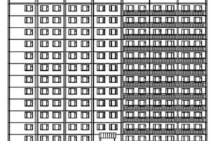 Многоэтажный жилой домМногоэтажный жилой дом (план этажей + фасады)