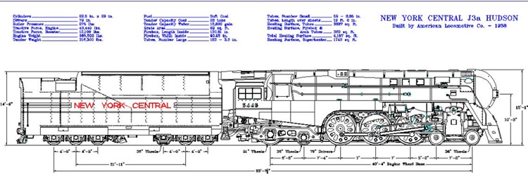 New York Central 3Ja Hudson 5445
