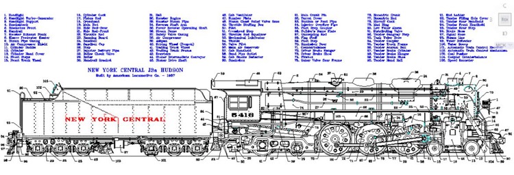New York Central 3Ja Hudson+op 5416