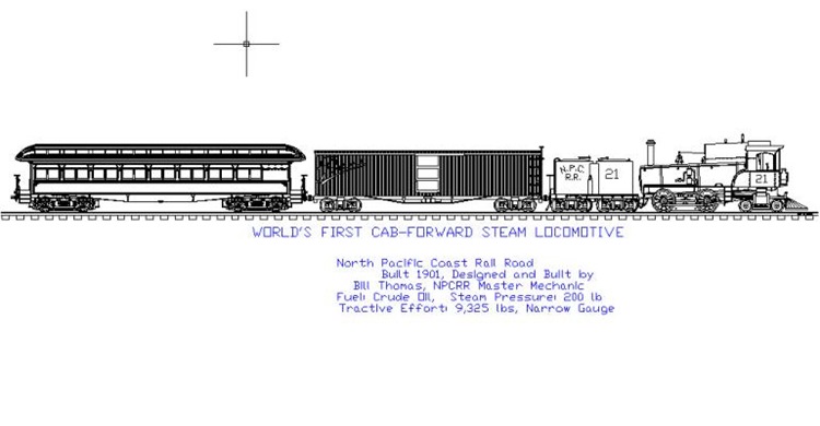 Worlds First Cab-Forward steam locomoyive